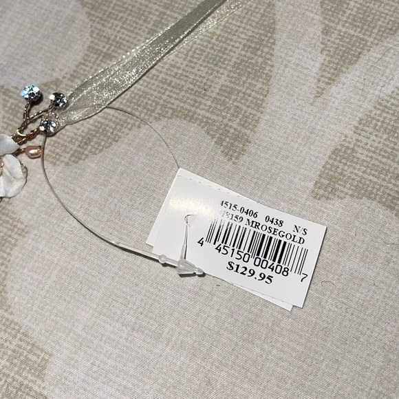 David’s Bridal Rose Gold flower head band piece with rhinestones - Picture 7 of 7